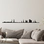 Wallity Hamburg Skyline Escultura de pared negra